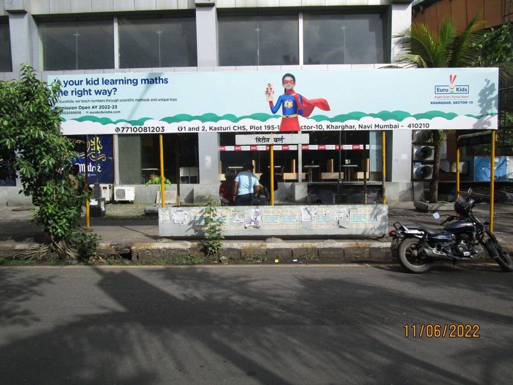 Bus Queue Shelter - Kharghar Little World Mall towards Kharghar Station,   Kharghar,   Navi Mumbai,   Maharashtra