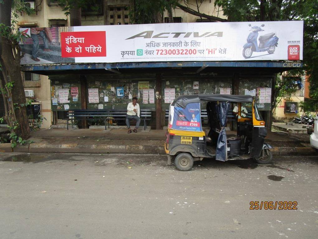 Bus Queue Shelter - Kharghar Spagethi Nr. Goodwill,   Kharghar,   Navi Mumbai,   Maharashtra