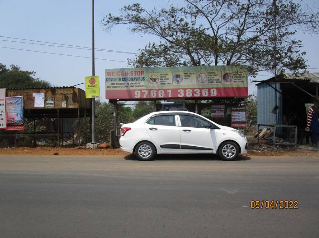 Bus Queue Shelter - Telipada Bus Stop Towards Ulwe,   Ulwe,   Navi Mumbai,   Maharashtra