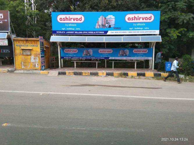 Bus Shelter Modern - Neredmet,  Vayupuri Colony Main Road-Towards Sainikpuri X Road (Ecil) - 2, Hyderabad, Telangana