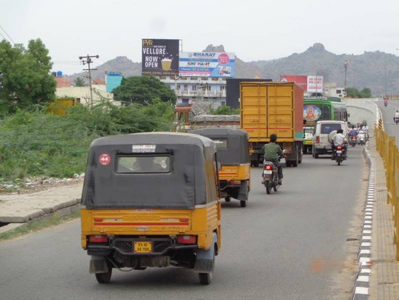 Hoarding - Konavattam 3 way Bridge towards Old Bus Stand, Vellore, Tamilnadu