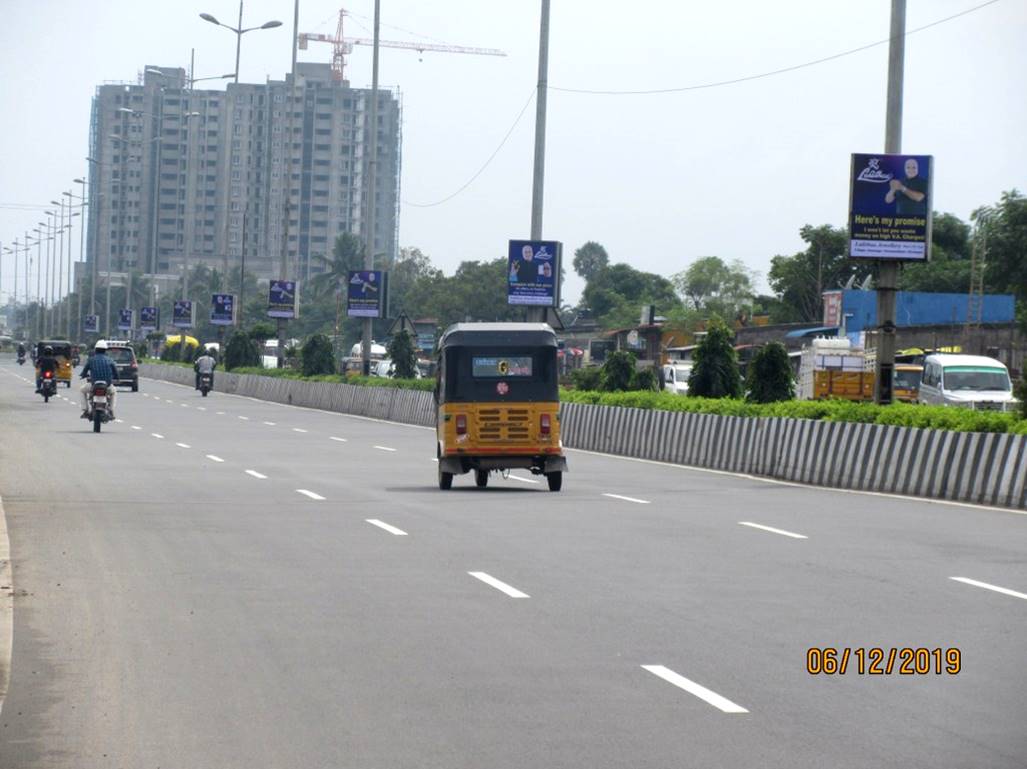 Pole Kiosk - From Gangai Amman Koil to HP Petrol Bunk, Chennai, Tamilnadu