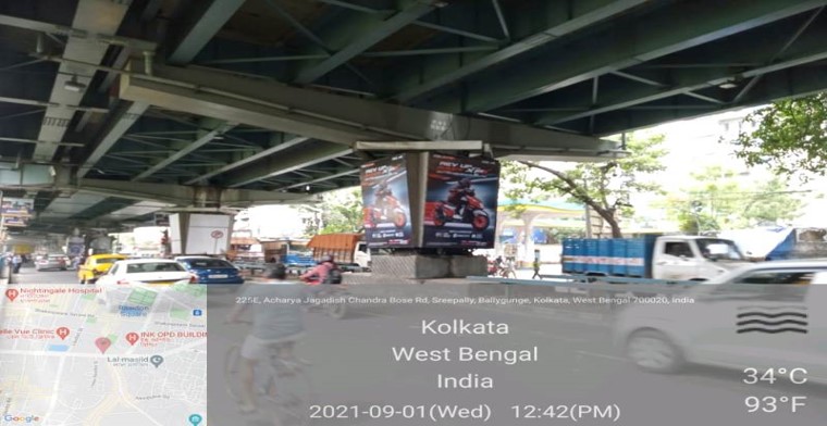 Bus Shelter - AJC Bose Road Flyover, Kolkata, West Bengal