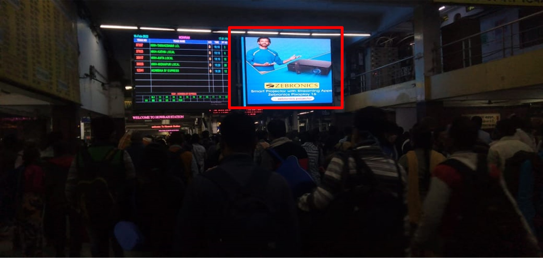 LED Screen - Howrah Station Platform,  Howrah, West Bengal