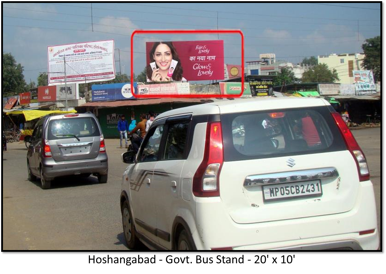 Billboard - Govt. Bus Stand, Hoshangabad, Madhya Pradesh