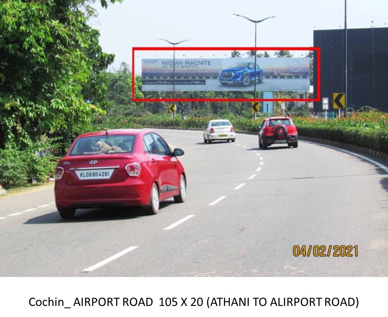 Hoarding-Airport Road from Athani Jn. Towards Airport, Cochin, Kerala