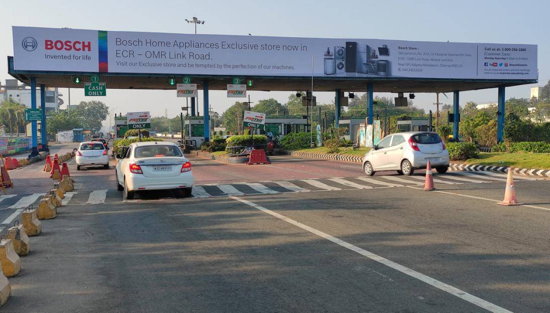 Toll Plaza -ECR Toll Near Mayajaal,  Chennai, Tamilnadu