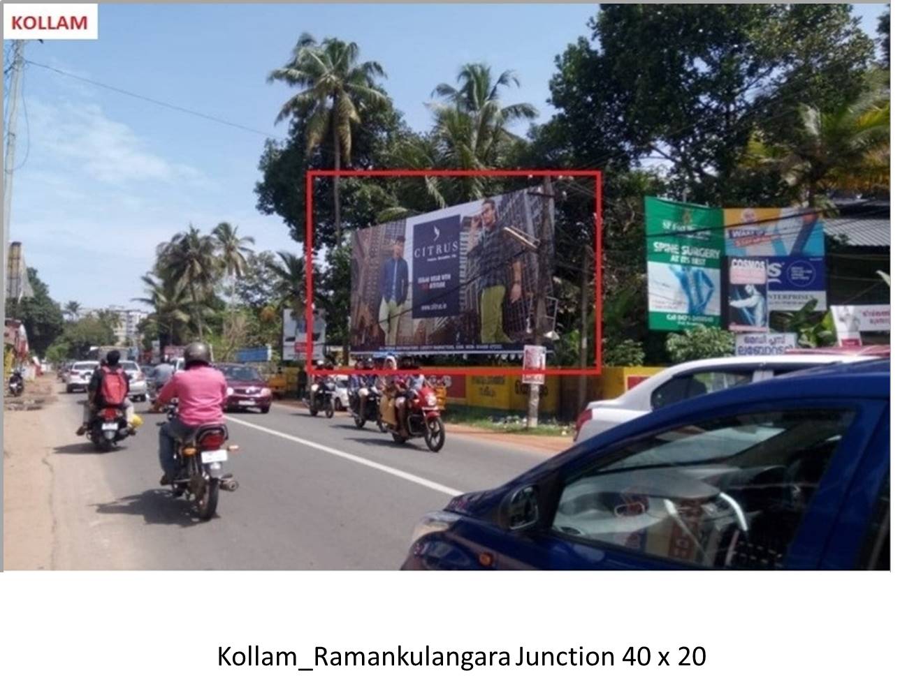 Hoarding-Ramankulangara Junction, Kollam, Kerala