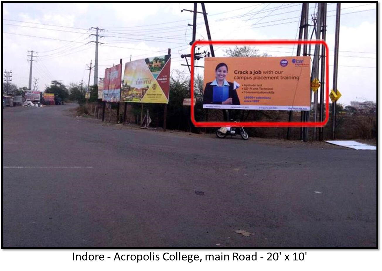 Billboard - Acropolis College,  main Road, Indore, Madhya Pradesh