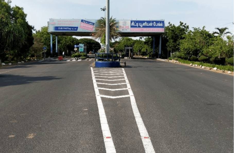 Toll Plaza -ECR Toll Near Pondy, Chennai, Tamilnadu