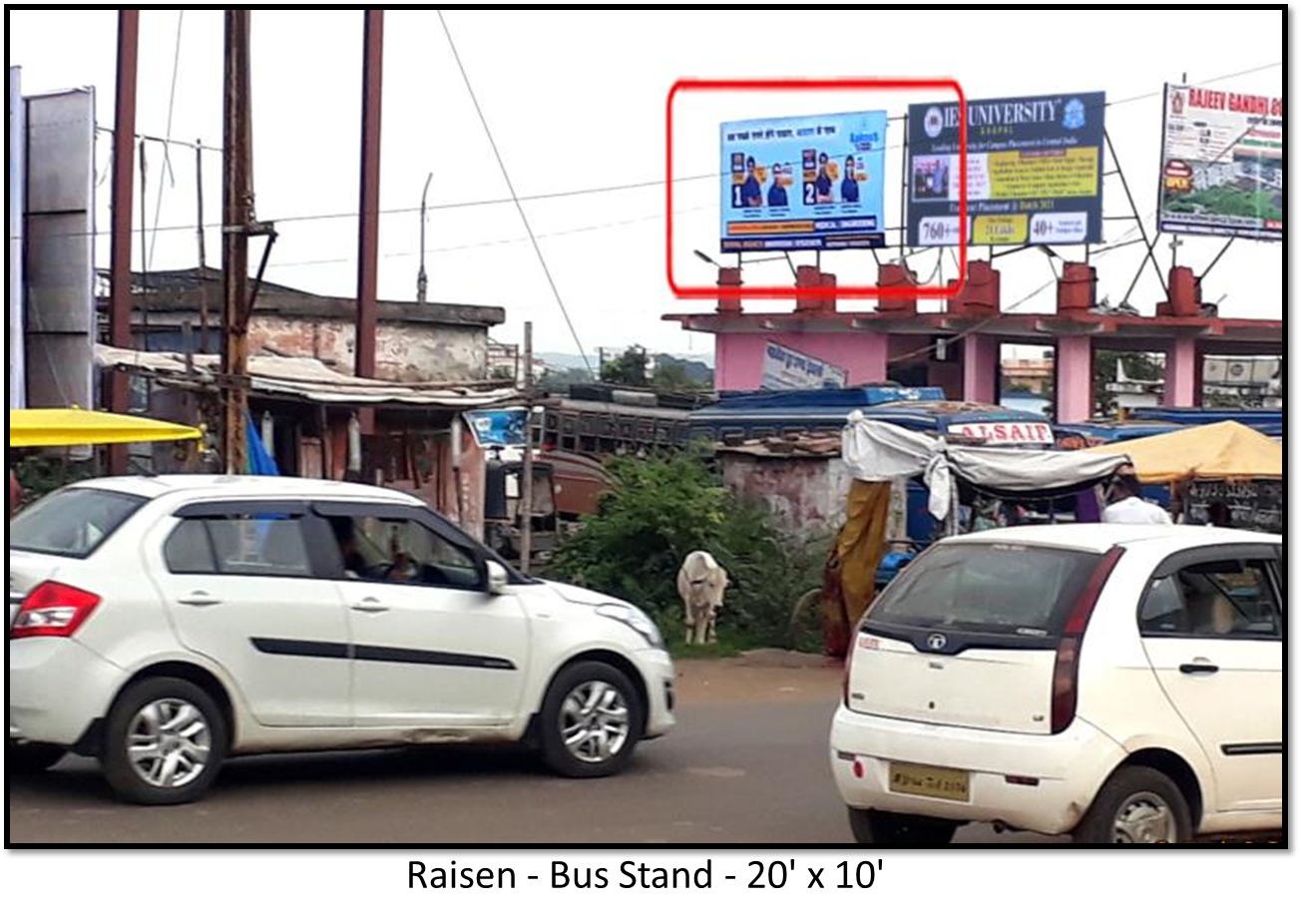 Billboard - Bus station, Raisen, Madhya Pradesh