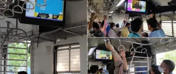 Mumbai Local - Western Line Internal - Inside Train LED Screens