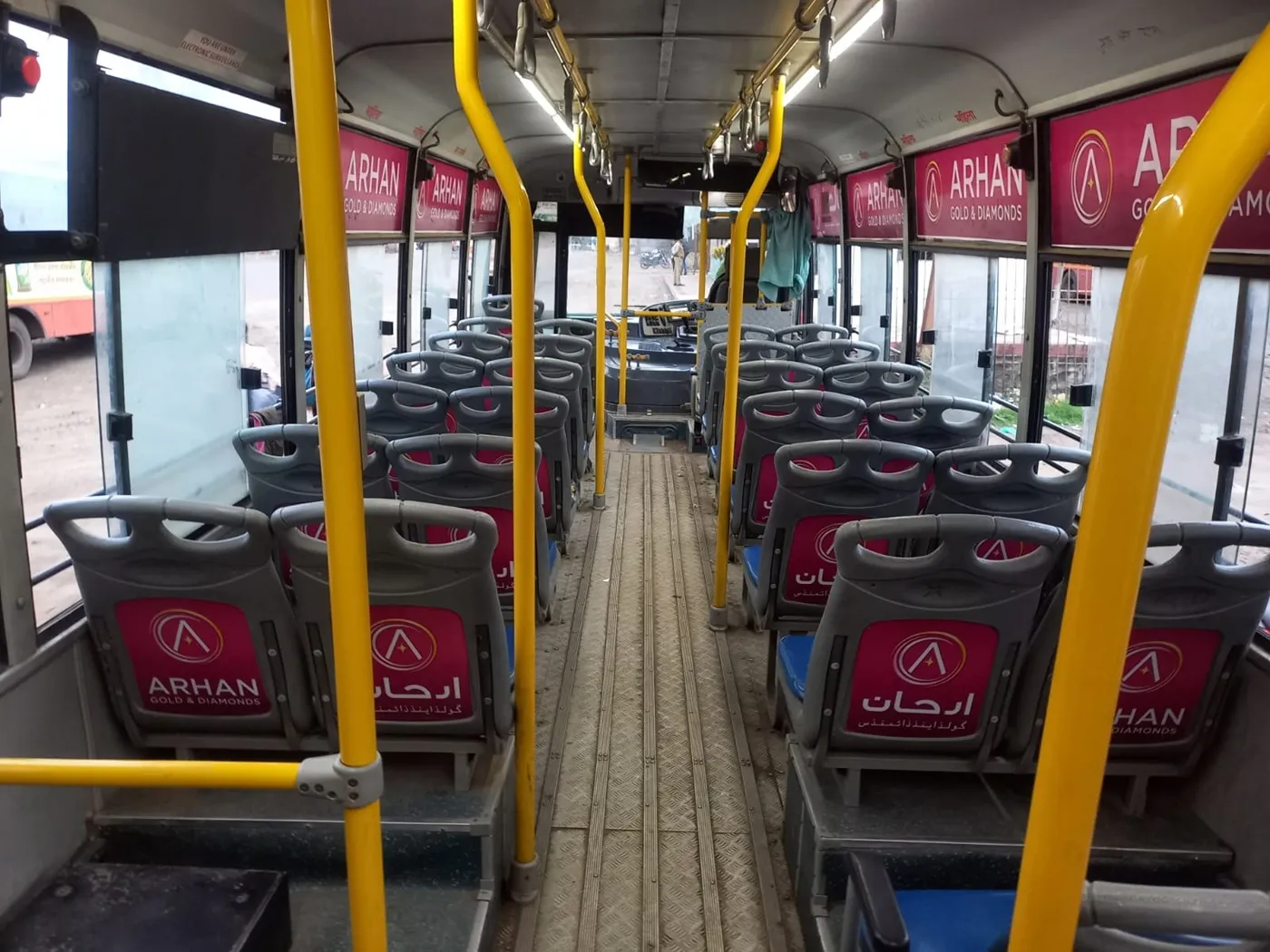 City Buses - Aurangabad - Inside glass