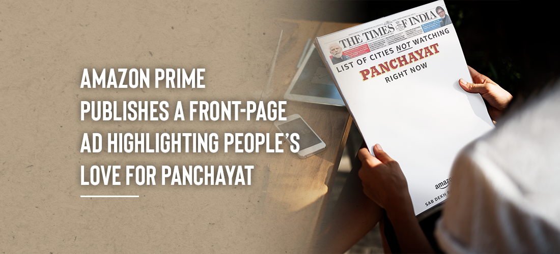 Amazon Prime publishes a front-page ad highlighting people’s love for Panchayat Product Image