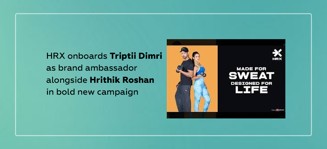HRX onboards Triptii Dimri as brand ambassador alongside Hrithik Roshan in bold new campaign Product Image