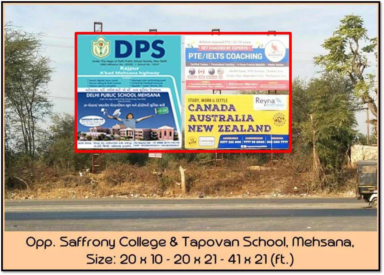 Billboard - Saffrony College, Mehsana, Gujarat