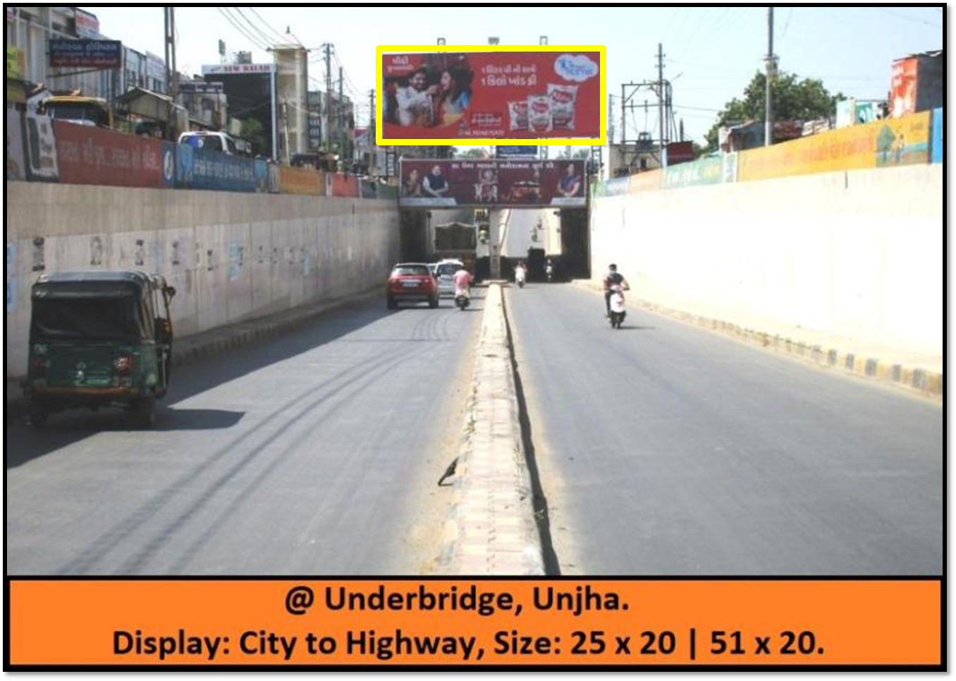 Billboard - Railway underbridge, Unjha, Gujarat