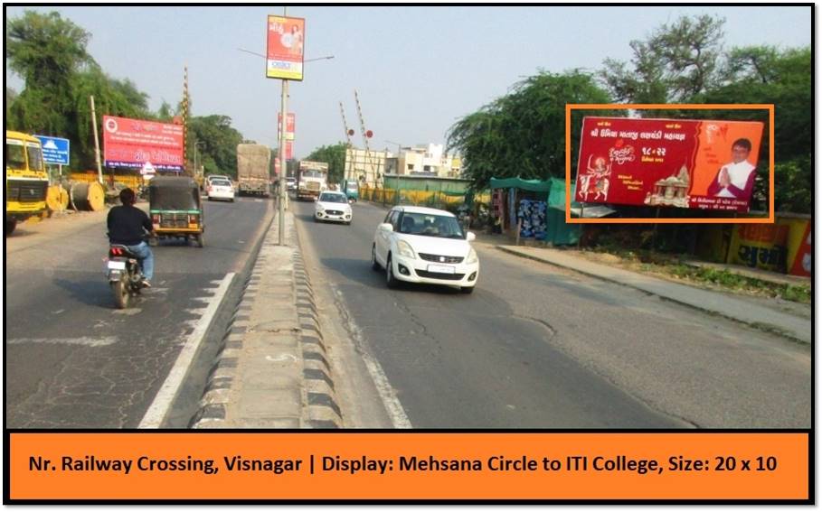 Billboard - Railway Crossing, Visnagar, Gujarat Billboard - Railway Crossing, Visnagar, Gujarat