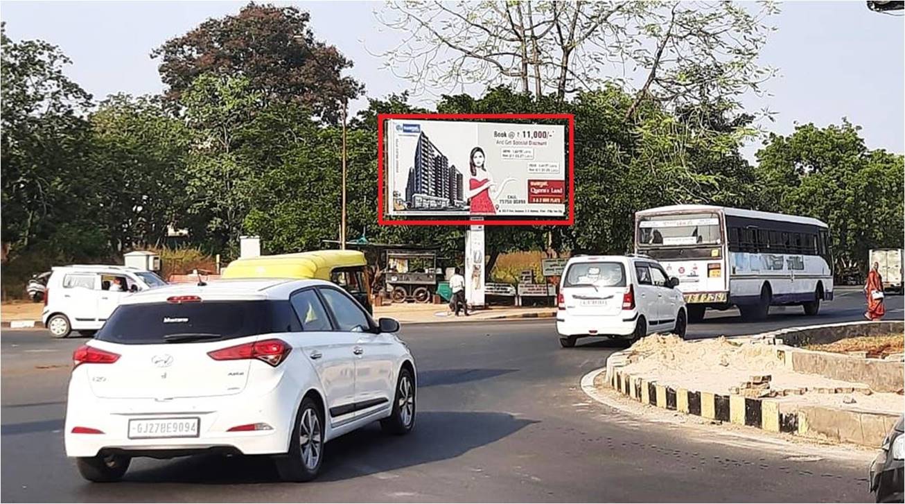 Unipole - Cha-6 Yuva Chetana Circle, Gandhinagar, Gujarat Unipole - Cha-6 Yuva Chetana Circle, Gandhinagar, Gujarat