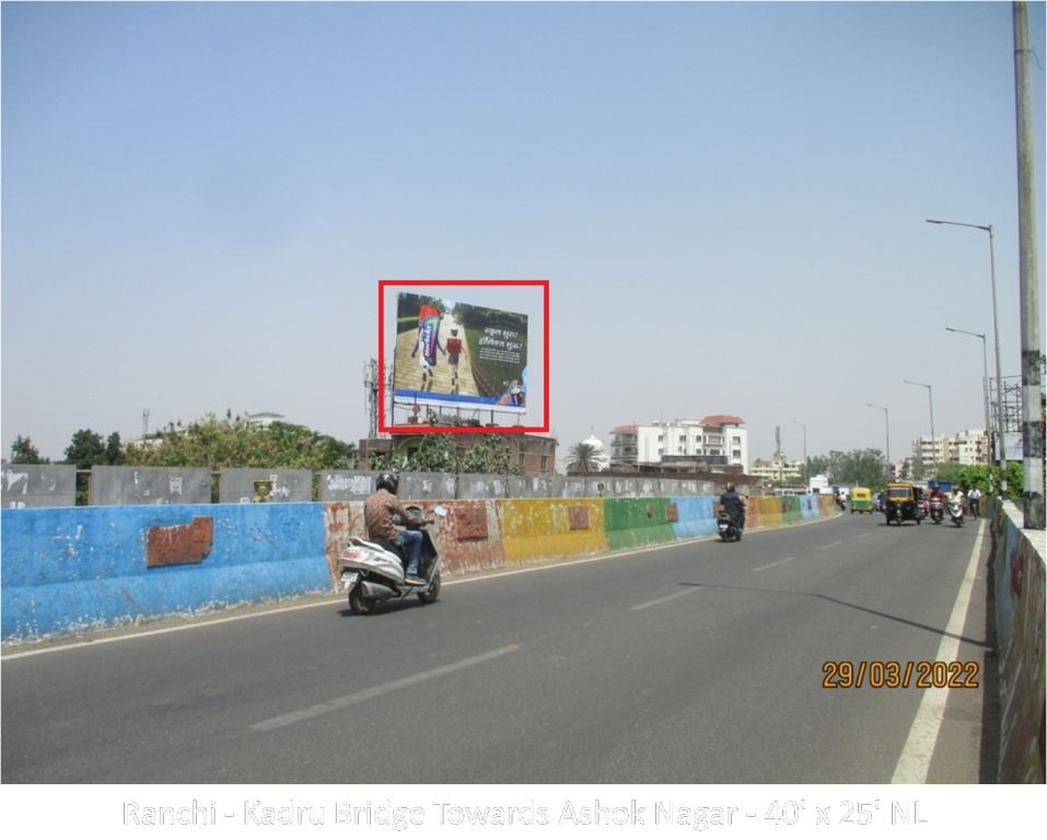 Hoarding-A, Jharkhand, Ranchi - Kadru Bridge Towards Ashok Nagar Hoarding-A, Jharkhand, Ranchi - Kadru Bridge Towards Ashok Nagar