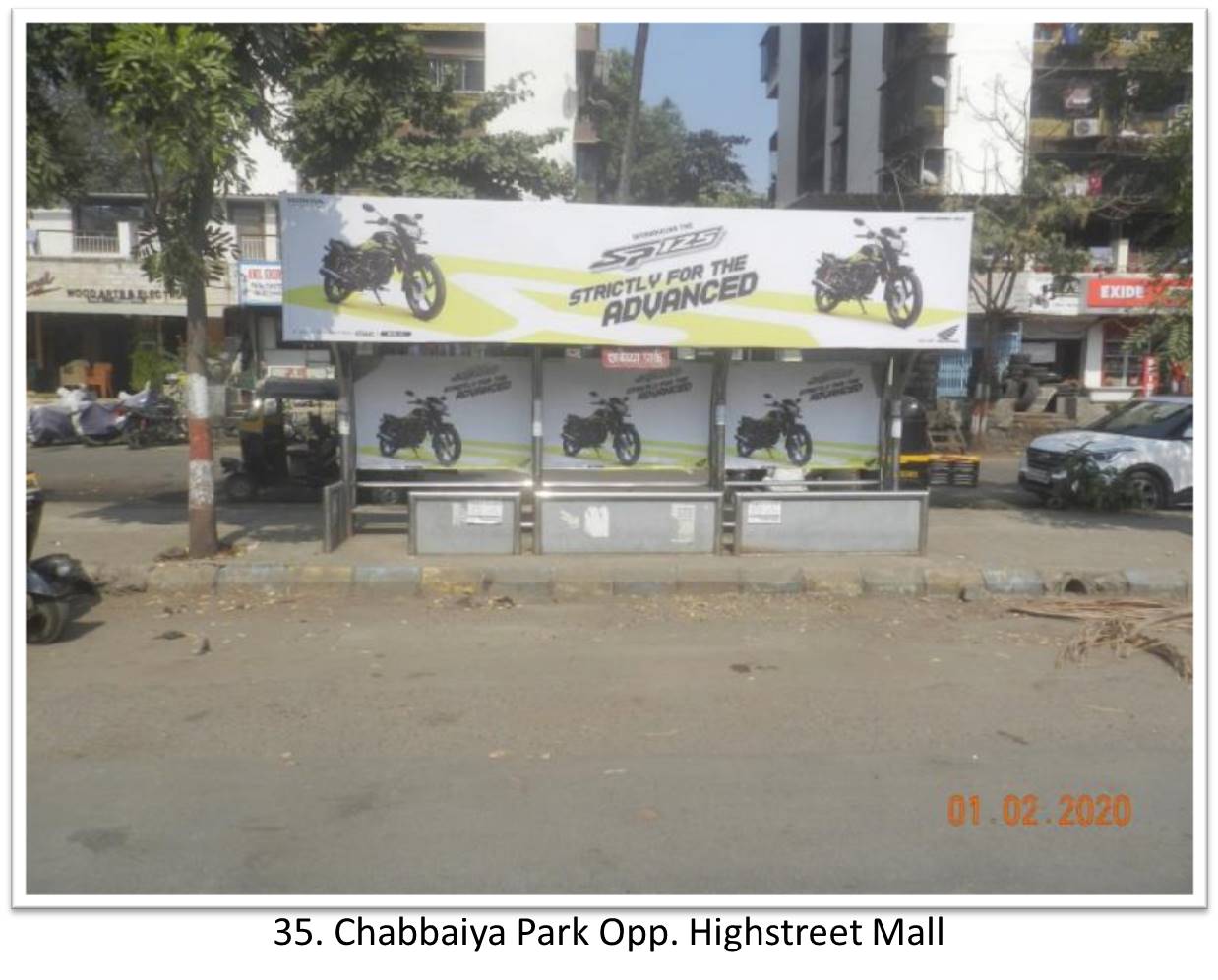 Bus Queue Shelter - - Chabbaiya Park Opp. Highstreet Mall, Thane, Mumbai, Maharashtra Bus Queue Shelter - - Chabbaiya Park Opp. Highstreet Mall, Thane, Mumbai, Maharashtra