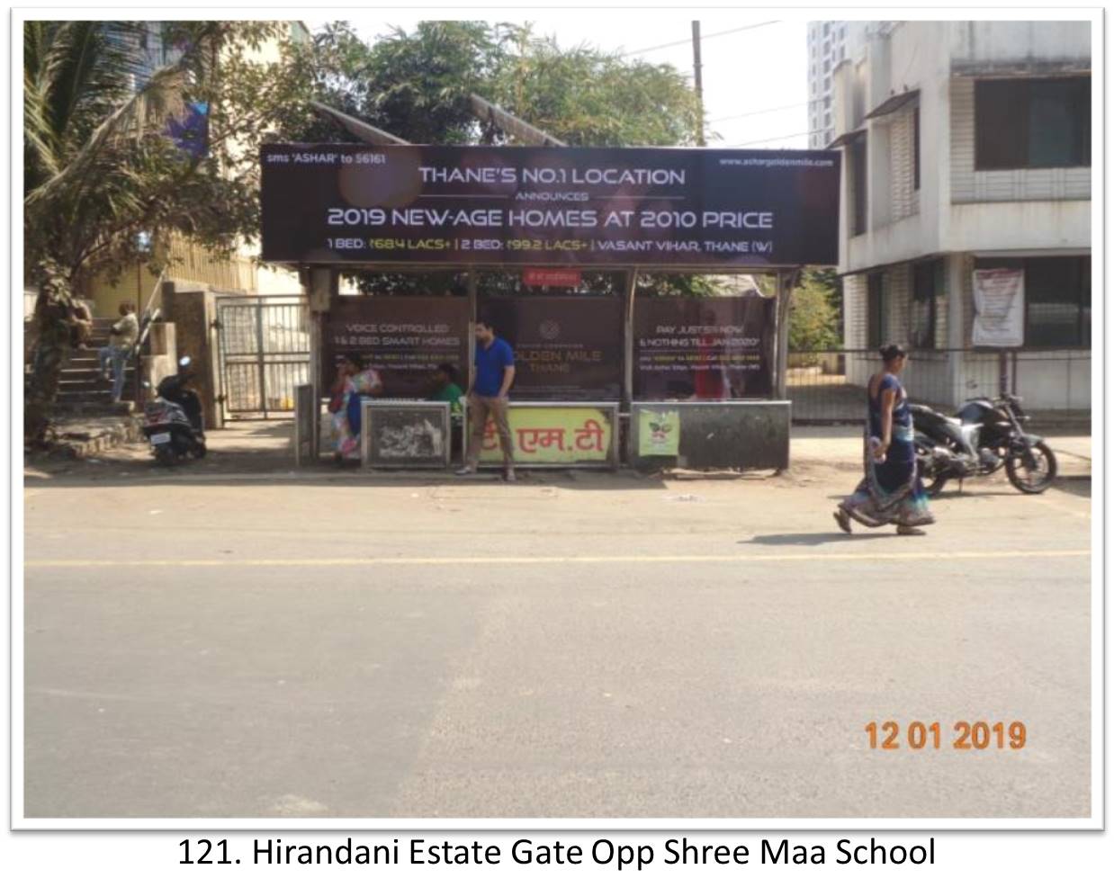 Bus Queue Shelter - - Hirandani Estate Gate Opp Shree Maa School, Thane, Mumbai, Maharashtra Bus Queue Shelter - - Hirandani Estate Gate Opp Shree Maa School, Thane, Mumbai, Maharashtra