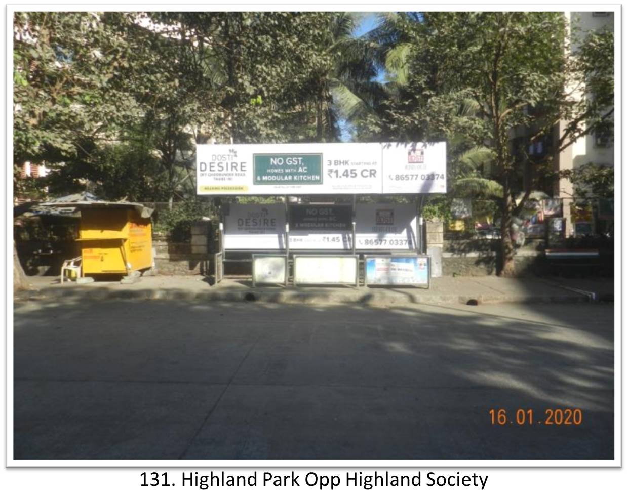 Bus Queue Shelter - - Highland Park Opp Highland Society, Thane, Mumbai, Maharashtra Bus Queue Shelter - - Highland Park Opp Highland Society, Thane, Mumbai, Maharashtra