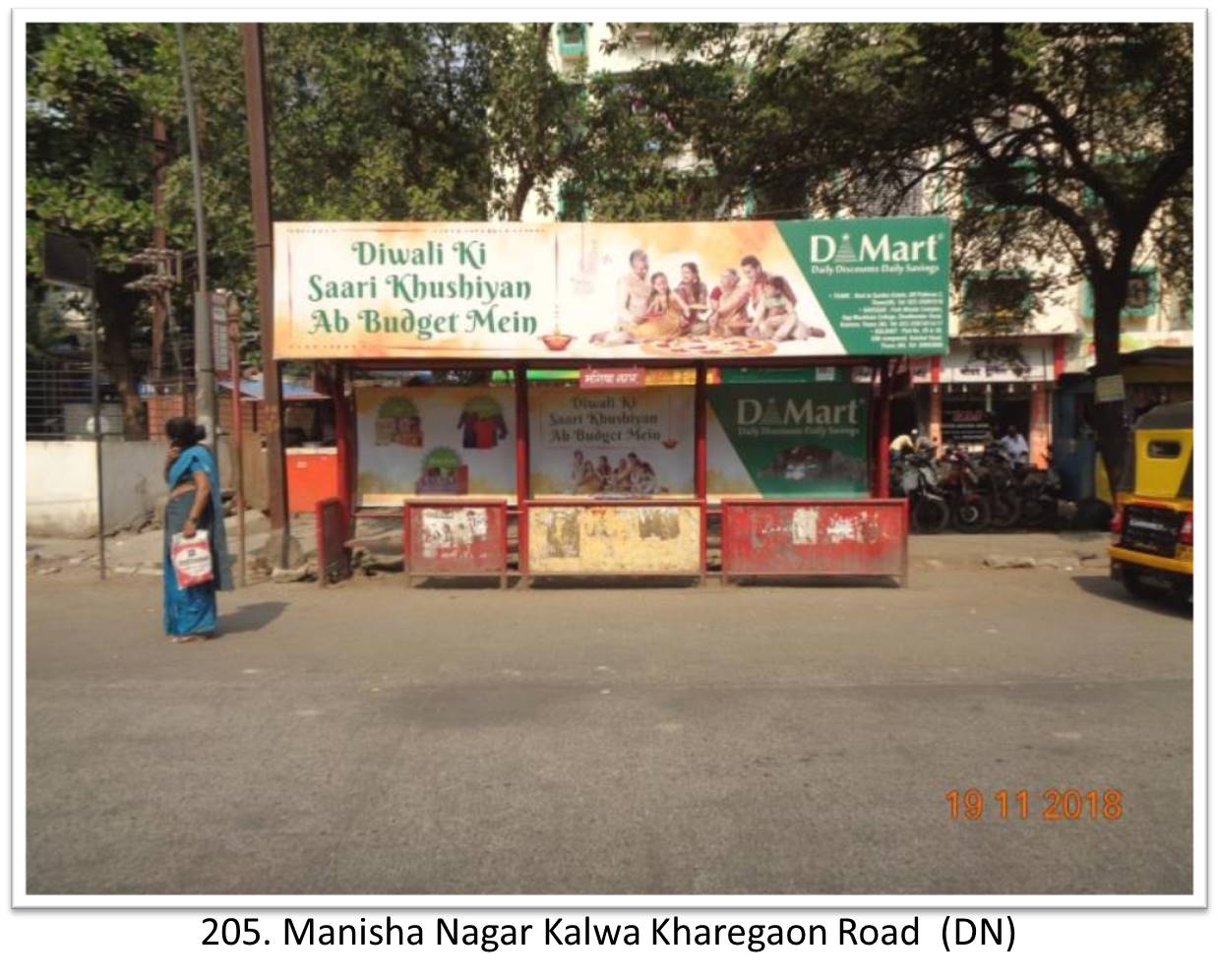 Bus Queue Shelter - - Manisha Nagar Kalwa Kharegaon Road (DN), Thane, Mumbai, Maharashtra Bus Queue Shelter - - Manisha Nagar Kalwa Kharegaon Road (DN), Thane, Mumbai, Maharashtra