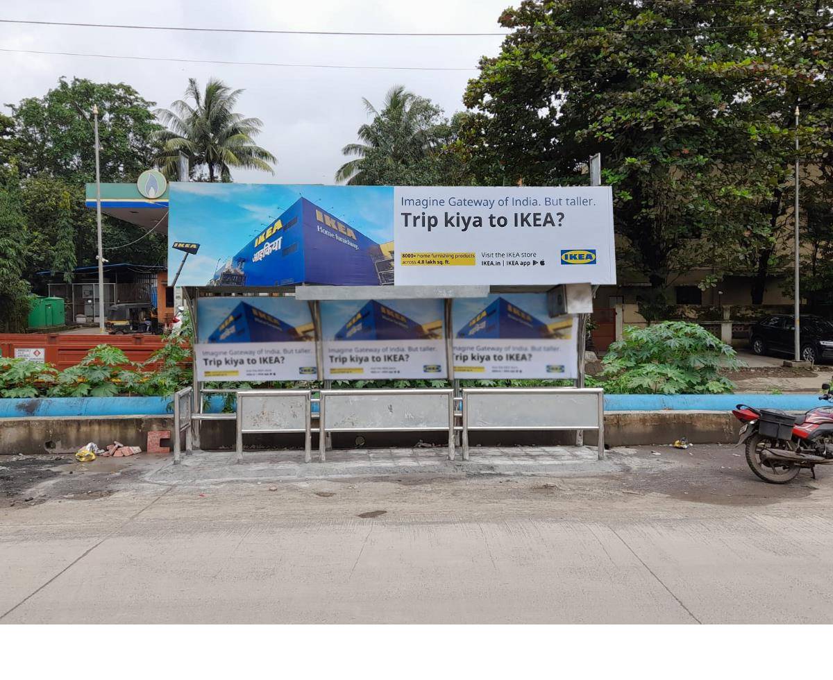 Bus Queue Shelter - Pimpaleshwar Mandir Corner - Pimpaleshwar Mandir,   Dombivali,   Mumbai,   Maharashtra