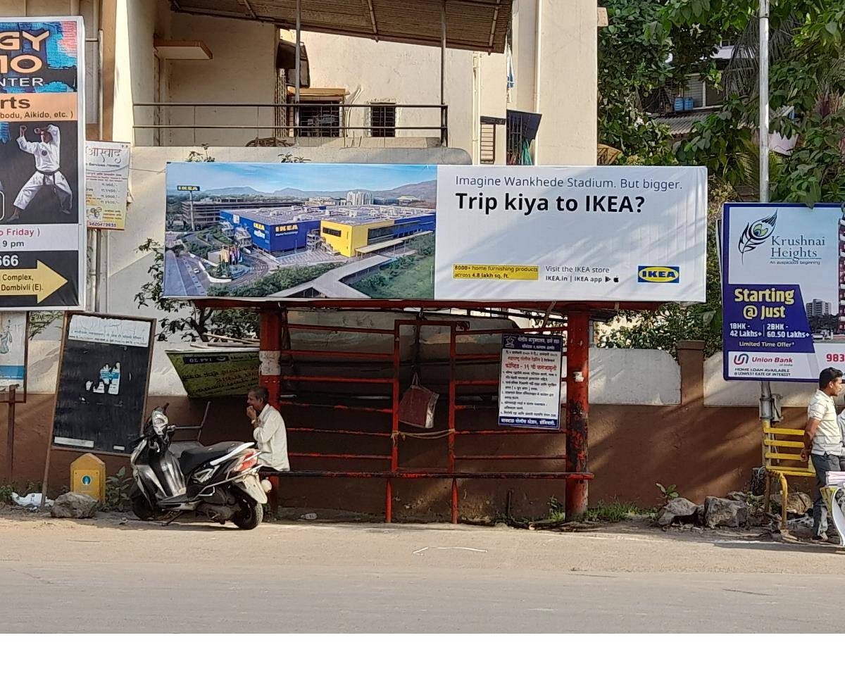 Bus Queue Shelter - Opp Mandir - P & T Colony Last Stop, Dombivali, Mumbai, Maharashtra Bus Queue Shelter - Opp Mandir - P & T Colony Last Stop, Dombivali, Mumbai, Maharashtra