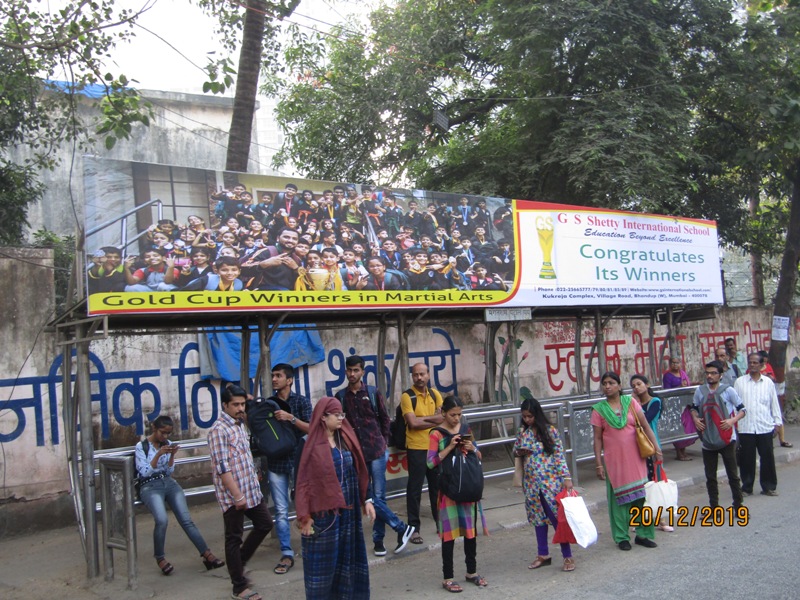 Bus Queue Shelter - L. B. S. Road - Mangatram Petrol Pump,   Bhandup (W),   Mumbai,   Maharashtra