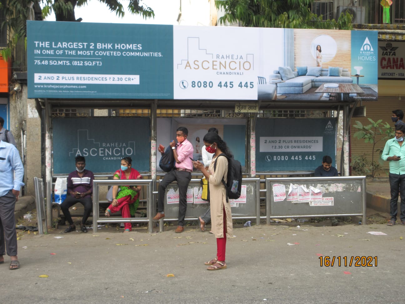Bus Queue Shelter - Saki Vihar Road - Tunga Village,   Chandivali,   Mumbai,   Maharashtra