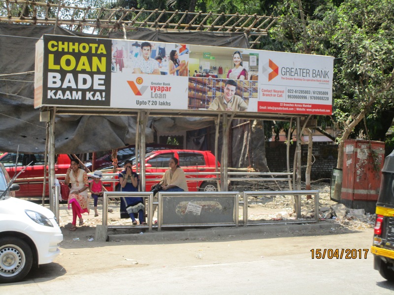 Bus Queue Shelter - R. C. Chemburkar Road - Marwavli Church,   Chembur,   Mumbai,   Maharashtra