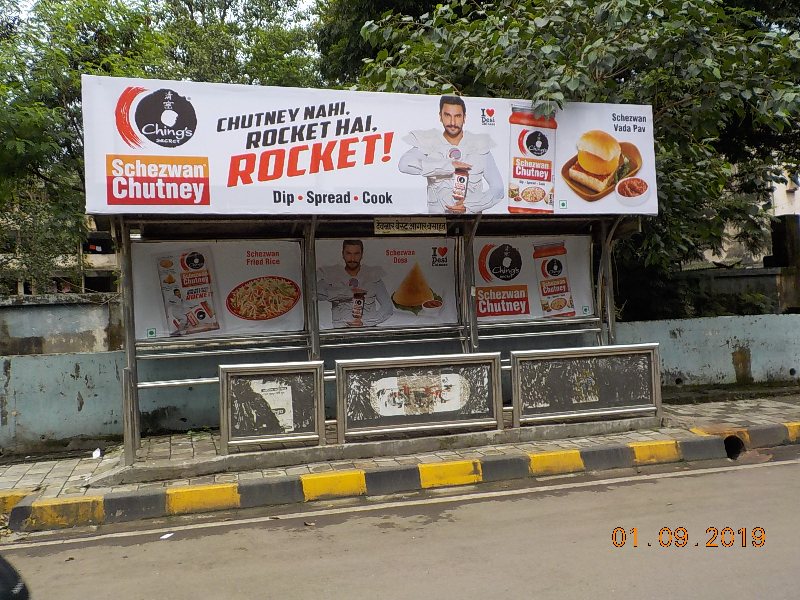 Bus Queue Shelter - Shivjibai Devji Road - Deonar Staff Quarters,   Deonar,   Mumbai,   Maharashtra