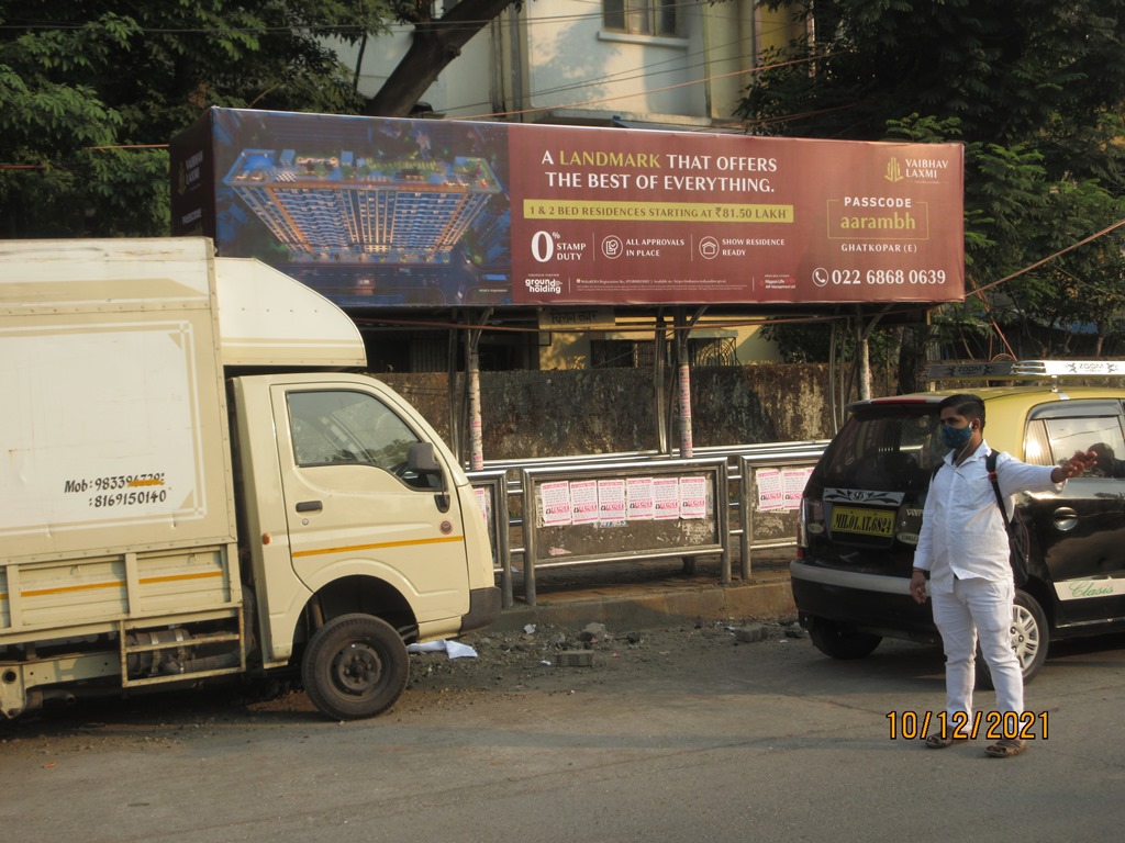 Bus Queue Shelter - L. B. S. Road - Chirag Nagar, Ghatkopar (W), Mumbai, Maharashtra Bus Queue Shelter - L. B. S. Road - Chirag Nagar, Ghatkopar (W), Mumbai, Maharashtra