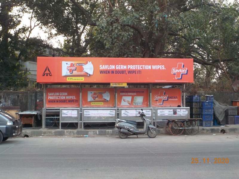Bus Queue Shelter - L. B. S. Road - Ghatkopar Police Station, Ghatkopar (W), Mumbai, Maharashtra Bus Queue Shelter - L. B. S. Road - Ghatkopar Police Station, Ghatkopar (W), Mumbai, Maharashtra