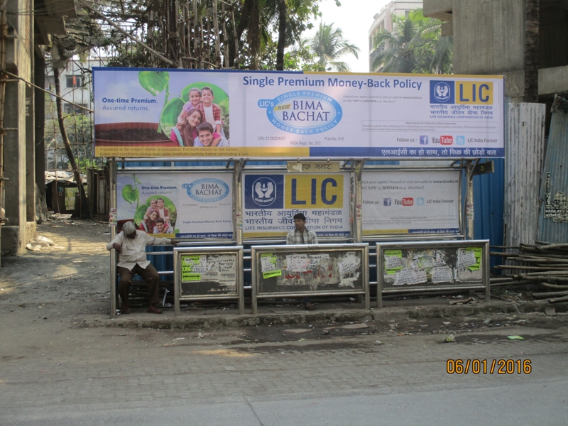 Bus Queue Shelter - Kedarnath Mandir Road - Nehru Nagar, Kurla (E), Mumbai, Maharashtra Bus Queue Shelter - Kedarnath Mandir Road - Nehru Nagar, Kurla (E), Mumbai, Maharashtra