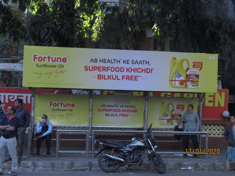 Bus Queue Shelter - Gawanpada Road - Gawanpada,   Mulund (E),   Mumbai,   Maharashtra