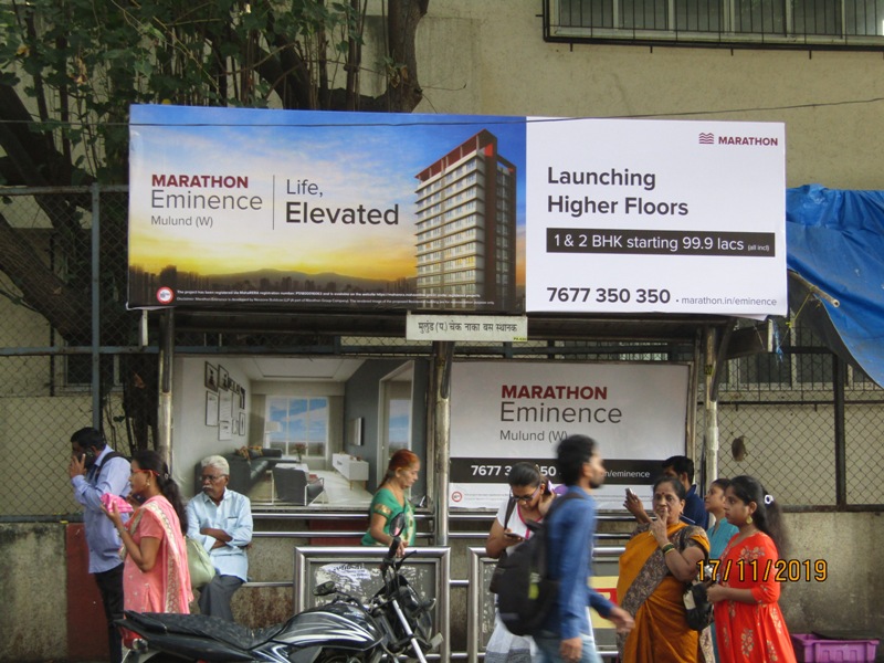 Bus Queue Shelter - Deindayal Road - Mulund Bus Station,   Mulund (W),   Mumbai,   Maharashtra
