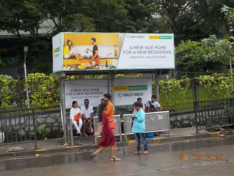 Bus Queue Shelter - Saki Vihar Road - Powai Garden, Powai, Mumbai, Maharashtra Bus Queue Shelter - Saki Vihar Road - Powai Garden, Powai, Mumbai, Maharashtra