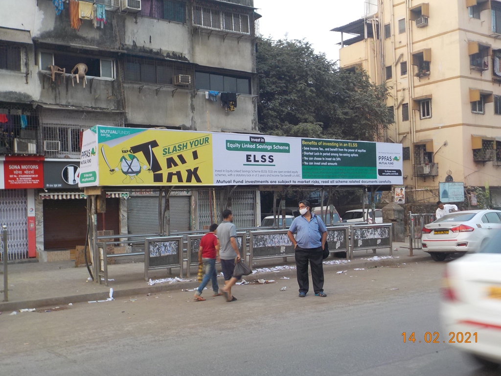 Bus Queue Shelter - L. B. S. Road - Mukund Co.,   Vidyavihar,   Mumbai,   Maharashtra
