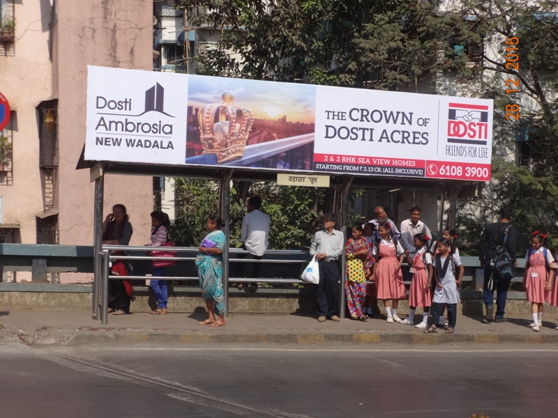 Bus Queue Shelter - N. Fadanvis Marg - Wadala Bridge, Wadala, Mumbai, Maharashtra Bus Queue Shelter - N. Fadanvis Marg - Wadala Bridge, Wadala, Mumbai, Maharashtra