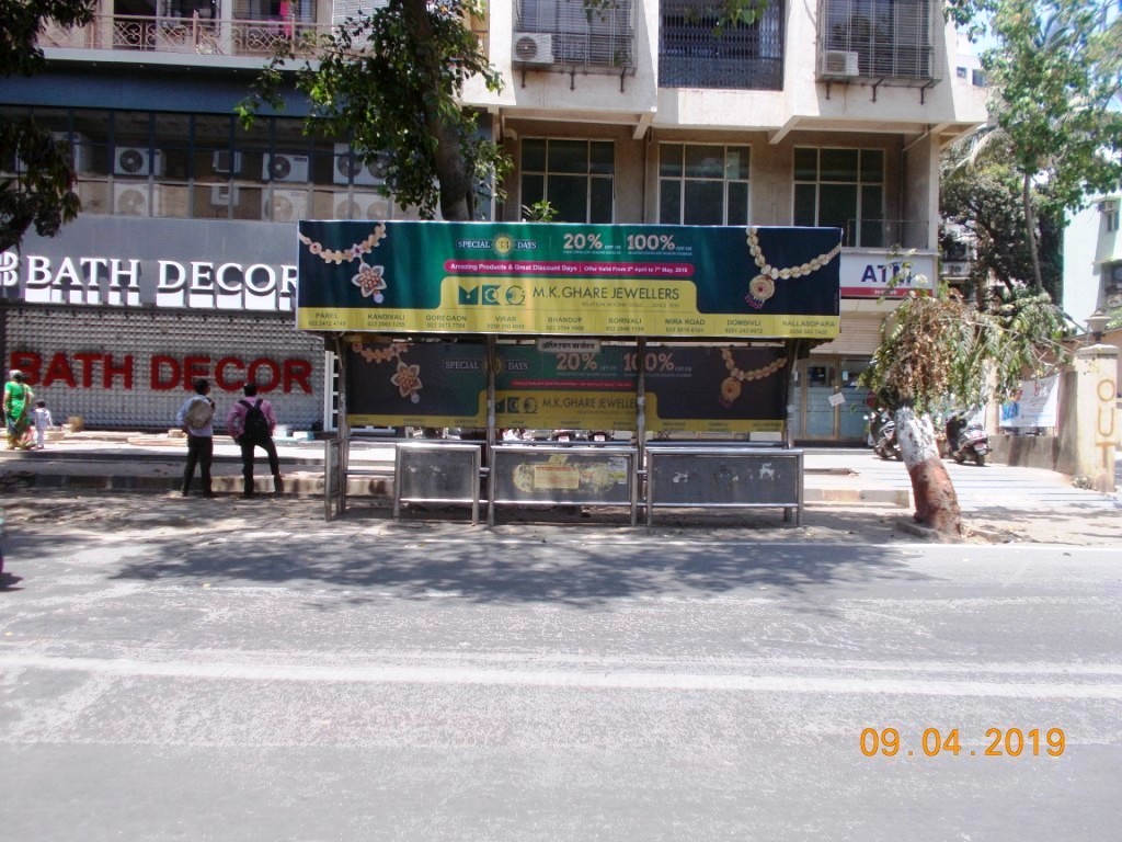 Bus Queue Shelter - Filmistan - Ladies College/Orlem Post Office,   Malad West,   Mumbai,   Maharashtra