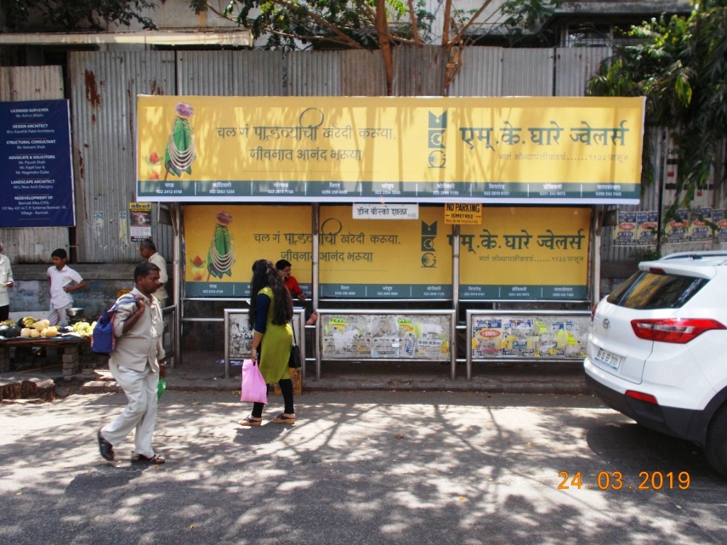 Bus Queue Shelter - - Donbosco Road, Borivali West, Mumbai, Maharashtra Bus Queue Shelter - - Donbosco Road, Borivali West, Mumbai, Maharashtra