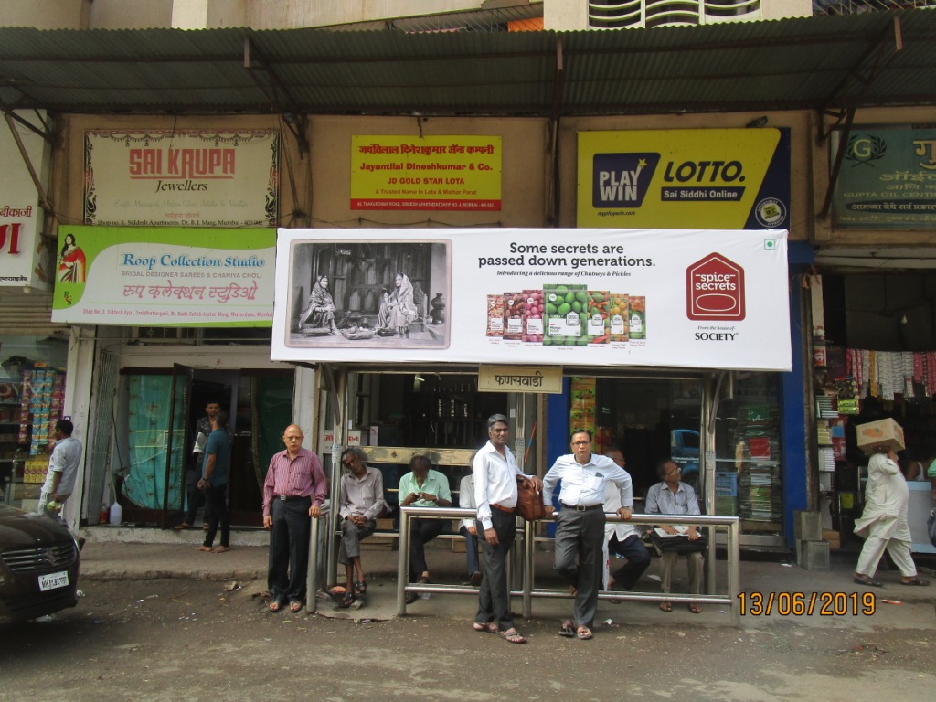 Bus Queue Shelter - - Fanaswadi, Marine Lines, Mumbai, Maharashtra Bus Queue Shelter - - Fanaswadi, Marine Lines, Mumbai, Maharashtra