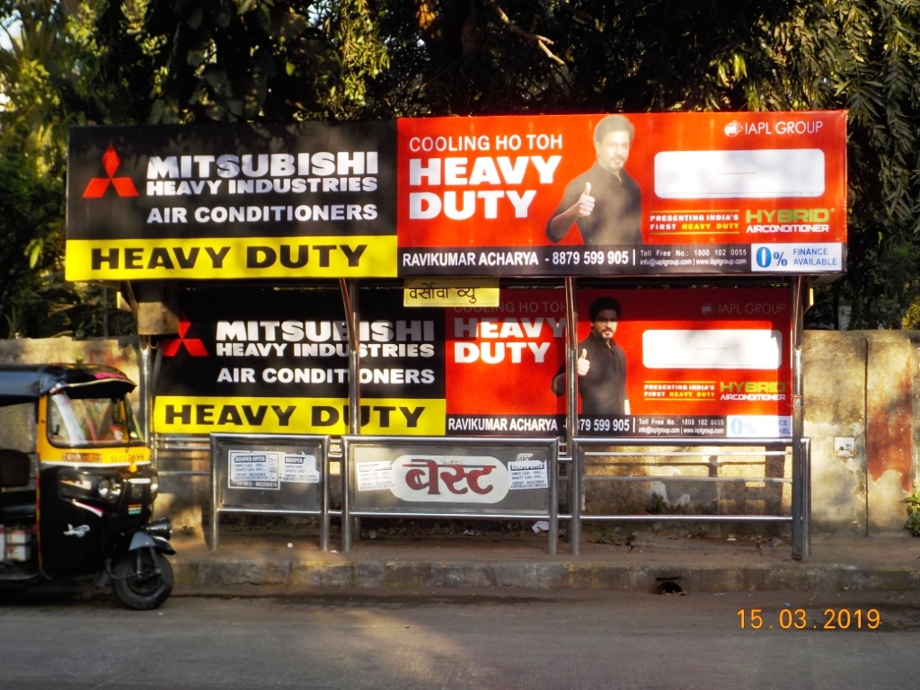 Bus Queue Shelter - Good Sheford Church To Four Bunglow Market - Good Shepherd Church,  Four Bunglows,   Andheri West,   Mumbai,   Maharashtra