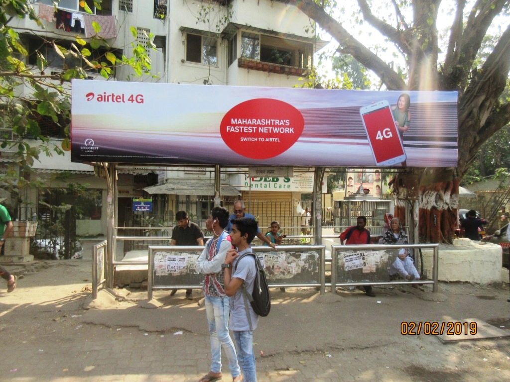 Bus Queue Shelter - Near Metro Mall - Ishwar Nagar, Bhandup, Mumbai, Maharashtra Bus Queue Shelter - Near Metro Mall - Ishwar Nagar, Bhandup, Mumbai, Maharashtra