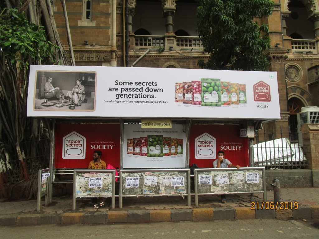 Bus Queue Shelter - - Chatrapati Shivaji Terminus,   C.S.T,   Mumbai,   Maharashtra