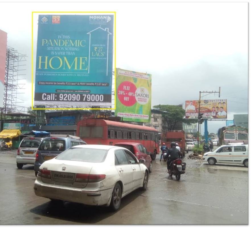 hoarding - Rajnoli Junction - facing traffic from Mumbai & Bhiwandi to Kalyan,   RAJNOLI,   Mumbai,   Maharashtra