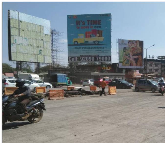 hoarding - Rajnoli Junction - facing traffic From Mumbai & Bhiwandi to Nasik & Kalyan,   RAJNOLI,   Mumbai,   Maharashtra